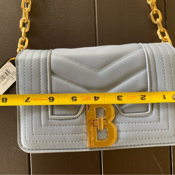 Bebe Katrina Quilted Crossbody-Blue Slate-Purse-NWT - Picture 14 of 15